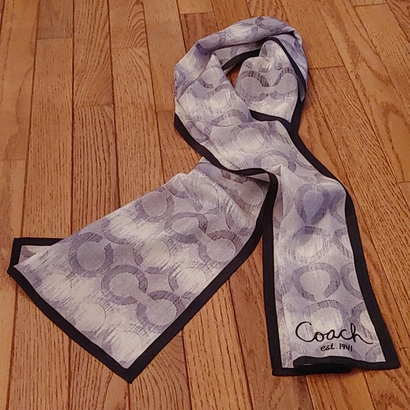 Coach Denim Logo Scarf - Picture 5 of 8